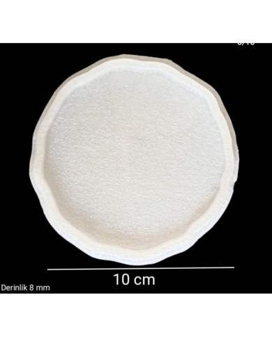 5 Adet 10cm - Kavisli Yuvarlak Bardak Altı Kalıbı