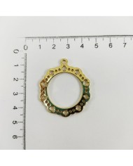 Çiçekli Çerçeve Model Metal Kolye Ucu