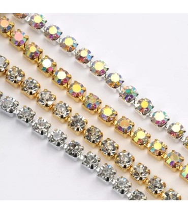 SS12 Boy - 50 Metre - Sıralı Swarovski Taşlar - Sık Şerit Taş