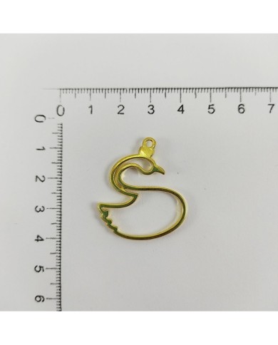 Kuğu Model Reçine Metal Kolye Ucu