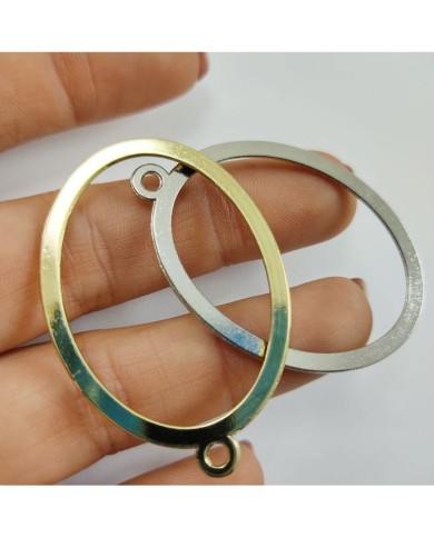 Oval Model Reçine Metal Kolye Ucu