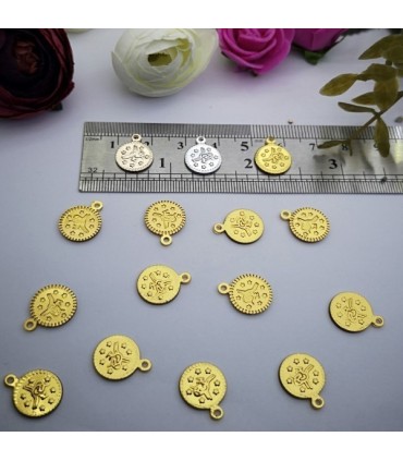 Pleksi,Bijuteri ve Oyalık Pullar gold 12x14mm M 226 -500gr