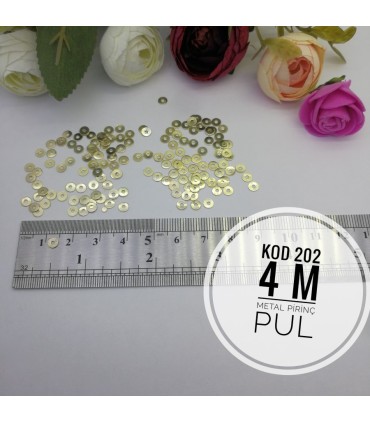 Metal Pirinç Pul - M202 - 4mm -1kg