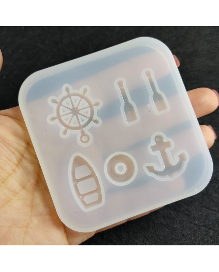 Minik Tekne Figürleri Reçine Epoksi Kalıbı -Kod:108