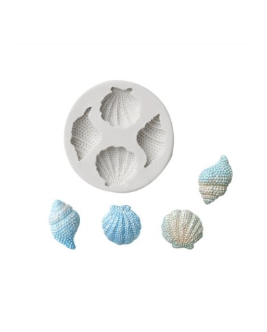 Reçine Epoksi,Mum,Sabun ve Beton Deniz Kabuğu Kalıbı -Kod:34