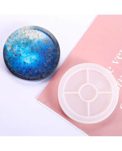 Yuvarlak Bardak Altı Reçine Epoksi Silikon Kalıbı - Kod: 19