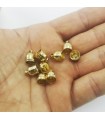 10mm Huni Boncuk Kapak - Boncuk Şapkası -  Gold - 10 Adet