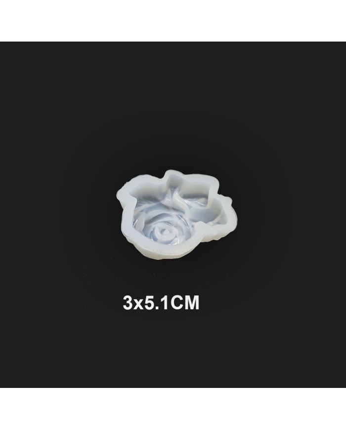 Reçine Epoksi,Sabun,Mum ve Beton Kalıbı- Mini Gül -Kod:38