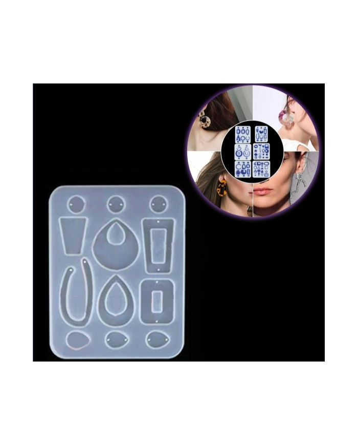 EPOKSİ REÇİNE SİLİKON KALIP - ÇOKLU KÜPE - 211