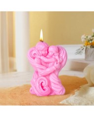 Mutlu Anne Kız Mum-Beton Kalıbı - Hobi Silikon Kalıbı -Kod:1276