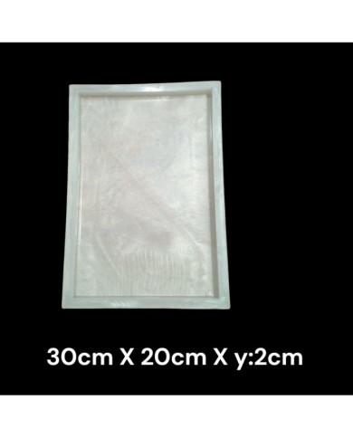 Dikdörtgen Resin Epoksi Silikon Kalıp 30 cm x 20 cm x 2 cm