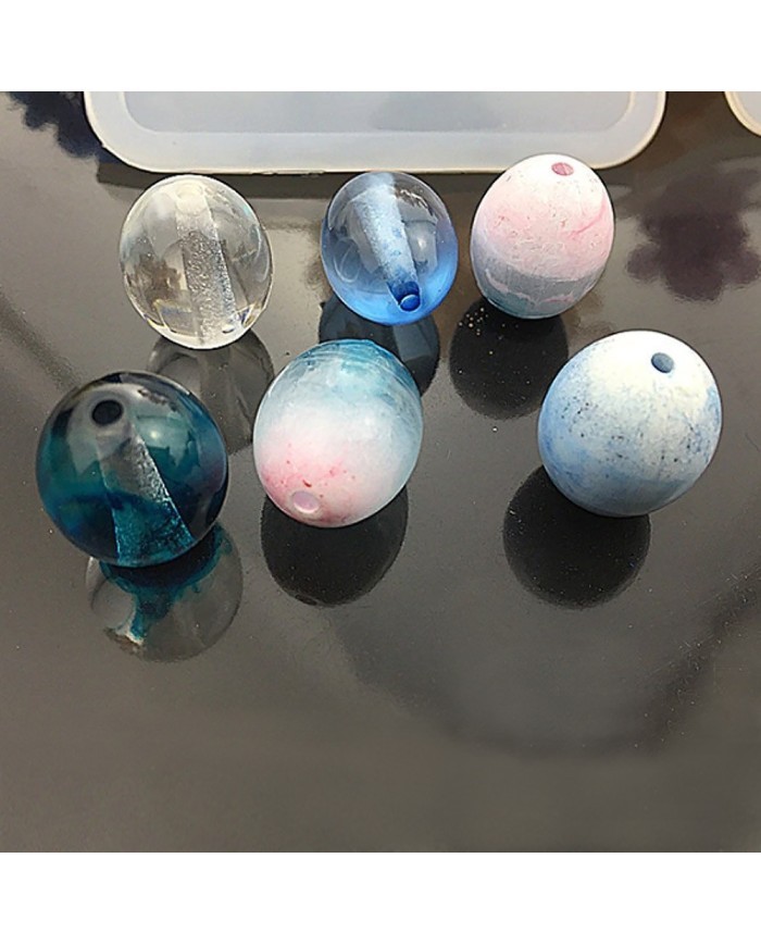 Arpa Boncuk Tesbih Kalıbı Model 12 mm  Kehribar Model Epoksi Kalıp -Kod:162