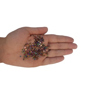 Epoksi Süsleme Glitter Pul Altıgen Kahverengi-5 gr