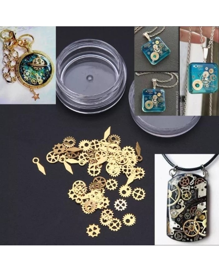 Mekanizma Metal Pul  Epoksi Ve Tırnak Süsleme