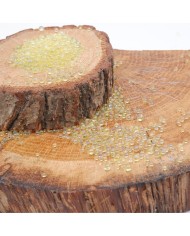 Açık Sarı Uçan Baloncuk Cam Boncuk Deliksiz 10 Gr