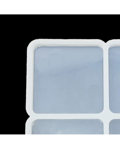 Kare Dörtlü Silikon Kalıp - Reçine Epoksi Kalıp - ÇB1