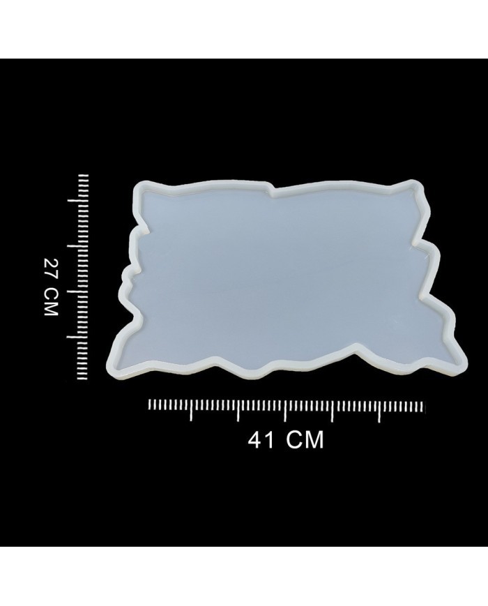 Dalgalı Dikdörtgen Tepsi Reçine Epoksi Kalıp - T8