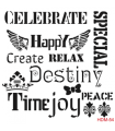 Home Decor Midi Stencil 22*22 cm hdm-54