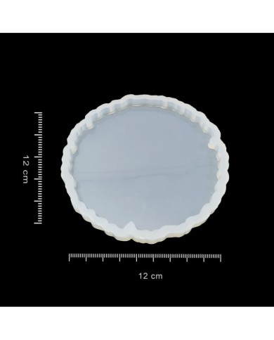 Tırtıklı Yuvarlak Bardak Altı Reçine Epoksi Kalıp - B1