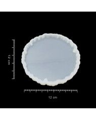 Tırtıklı Yuvarlak Bardak Altı Reçine Epoksi Kalıp - B1