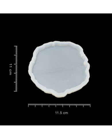 Tırtıklı Bardak Altı Reçine Epoksi Kalıp - Yuvarlak - B6