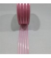 1 Metre - 5 ÇİZGİLİ ŞİFON - PEMBE - 2.5 cm