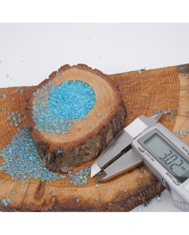 Mavi Uçan Baloncuk Cam Boncuk Deliksiz 10 Gr