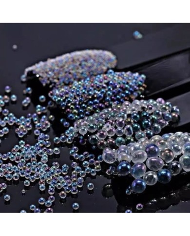 Beyaz Uçan Baloncuk Cam Boncuk Deliksiz 10 Gr