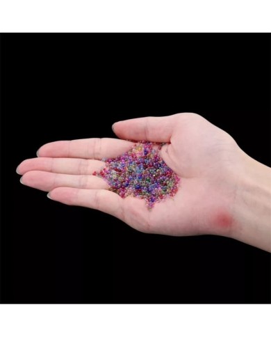 Beyaz Uçan Baloncuk Cam Boncuk Deliksiz 10 Gr