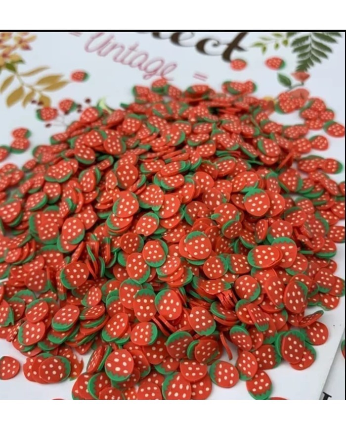 Fimo Çilek Epoksi Tırnak Pulu 5 Gr