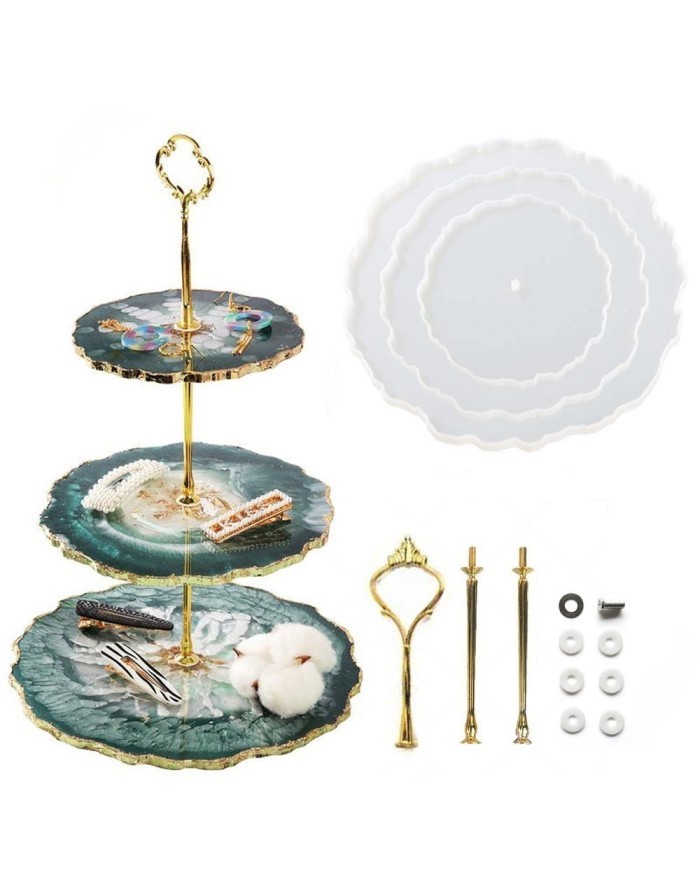 Yuvarlak Kek stand (sadece Kalıp) - Reçine Epoksi ve Beton Silikon Kalıp -Kod:209