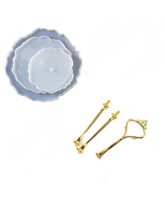 Yuvarlak Kek stand (sadece Kalıp) - Reçine Epoksi ve Beton Silikon Kalıp -Kod:209