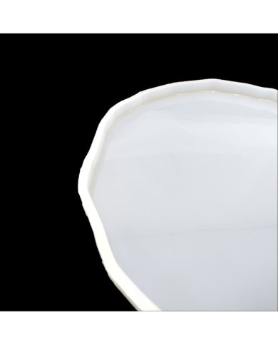 TIRTIKLI YUVARLAK TEPSİ REÇİNE EPOKSİ KALIP - T4