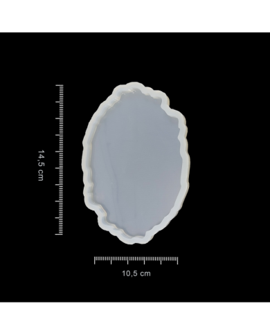 Bardak Altı Reçine Epoksi Kalıp - Oval Dalgalı - B16