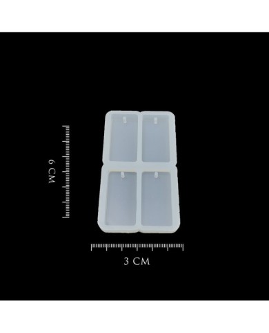 Dörtlü Magent Küçük Takı Epoksi Kalıp - Dikdörtgen - DK2