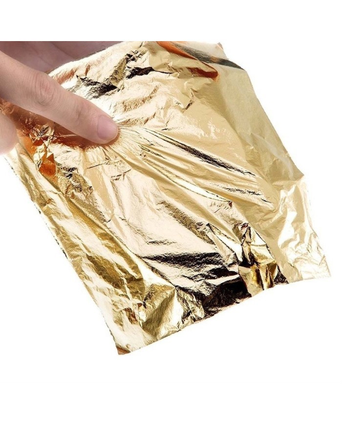 5 Adet Yaprak Varak - Varak Kağıt-Gold