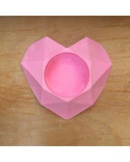 Mum ve Saksı Beton Kalıbı - Kalp - 378
