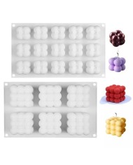 Çoklu Bubble Mum Silikon Kalıbı 6 Lı Büyük Boy