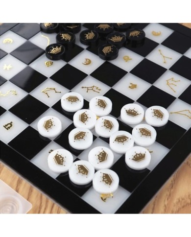 Tavla Dama Pulu Reçine Epoksi ve Beton Kalıbı -Kod:918