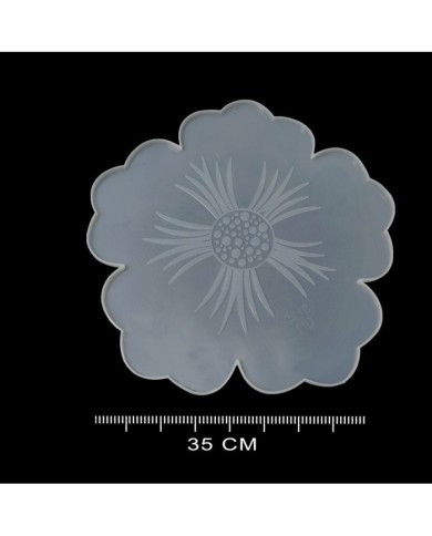 Epoksi ve Beton Silikon Kalıp - Desenli Büyük Çiçek -Kod:280