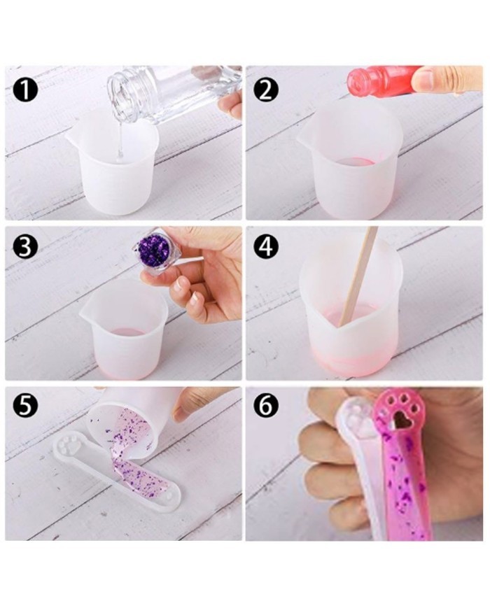 Kitap Ayracı Reçine Epoksi Kalıbı - Kedi Patisi-Kod:931