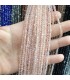 4 mm Burgulu Dizi Kristal Çin Camı Janjan Pembe