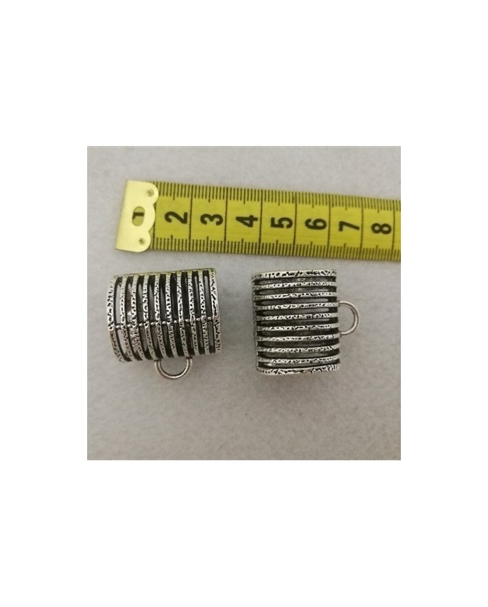 Metal Kolye Ucu Aralıklı Silindir