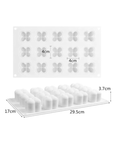 5 ADET ÇOKLU BUBBLE MUM SİLİKON KALIBI 15 Lİ KÜÇÜK BOY