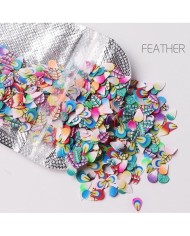 Fimo Yaprak Karşık Epoksi Kozmatik Tırnak pulu 5 Gr