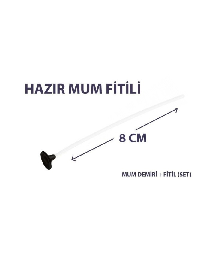 Mum Fitili Hazır Kopçalı 8 cm - 500  Adet