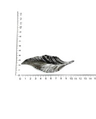 1 Adet - Epoksi Tepsi Kulbu Gümüş Yaprak Model