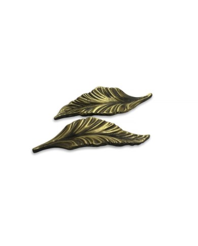 1 Adet - Epoksi Tepsi Kulbu ,Yaprak Model Eskitme Gold