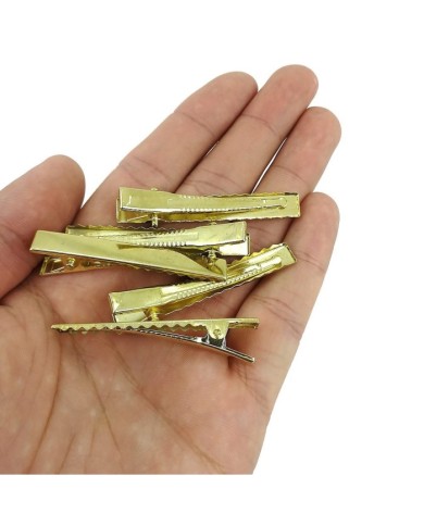 25 adet Takı Tokası Timsah Agız - Gold