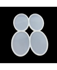 5 ADET Dörtlü Oval Kalıp - Reçine Epoksi Kalıp - ÇB6